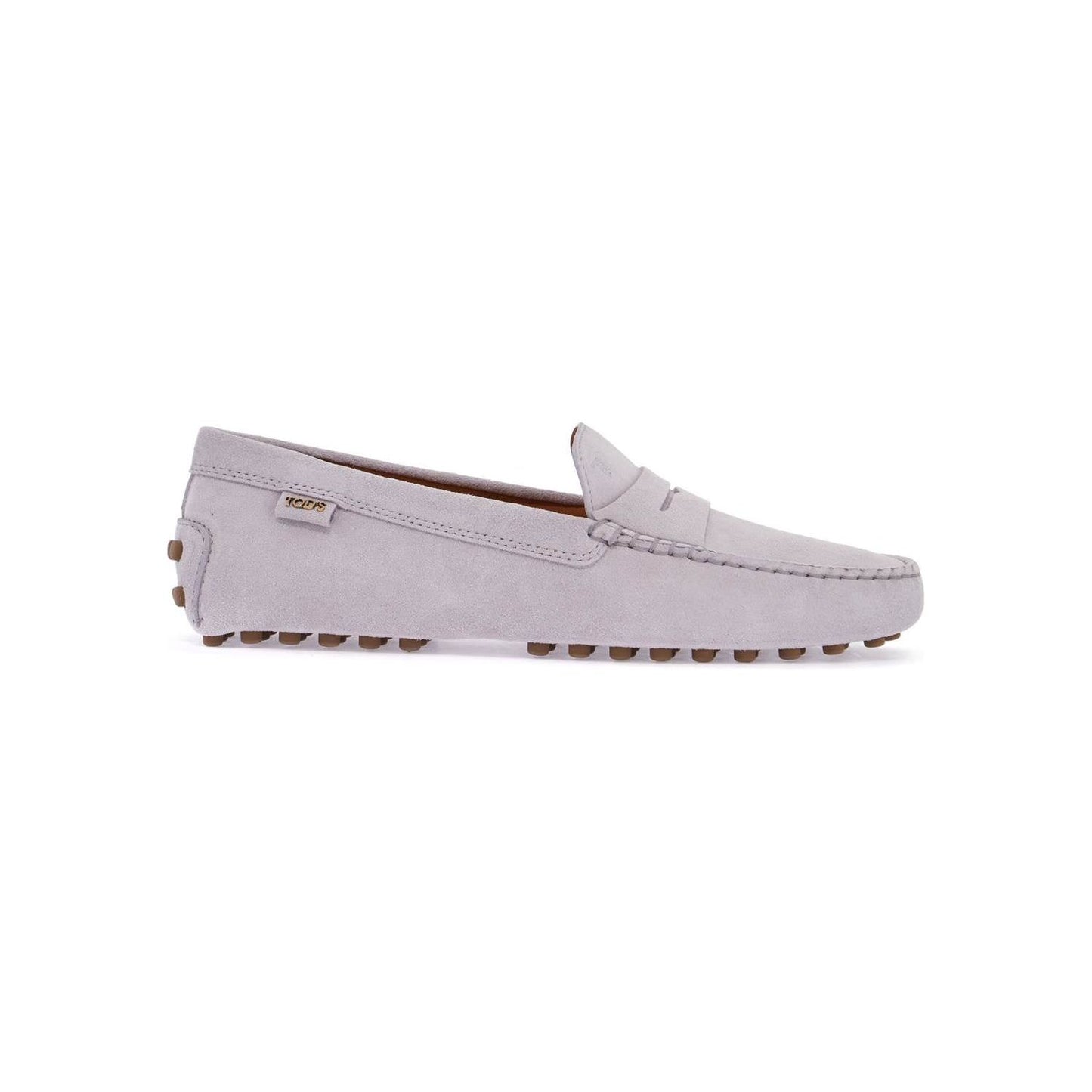 Tod'S light grey suede leather driving moccasin Loafers Tod'S Gray