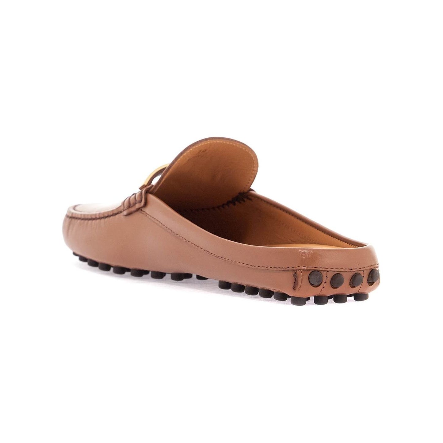 Tod'S dark brown calfskin slip-on with metal detail Loafers Tod'S Sienna