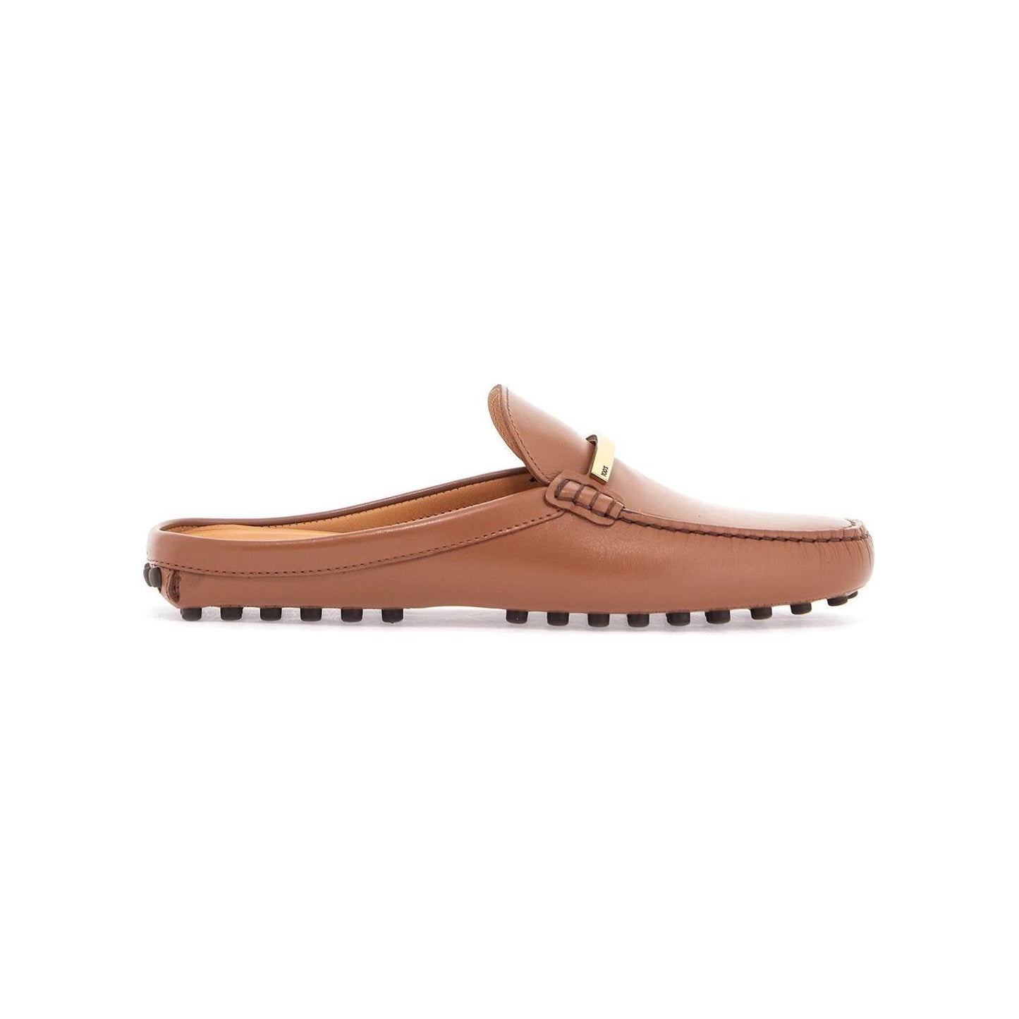 Tod'S dark brown calfskin slip-on with metal detail Loafers Tod'S Sienna