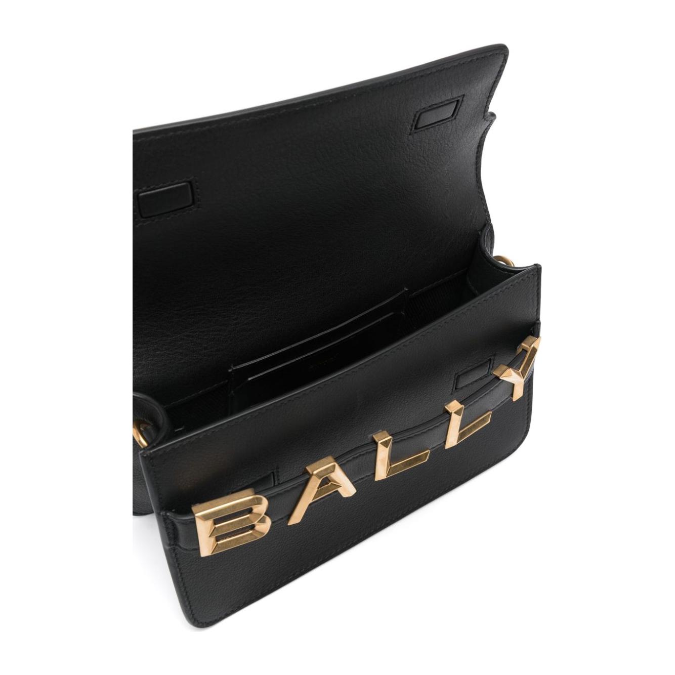 Bally logo-lettering leather bag