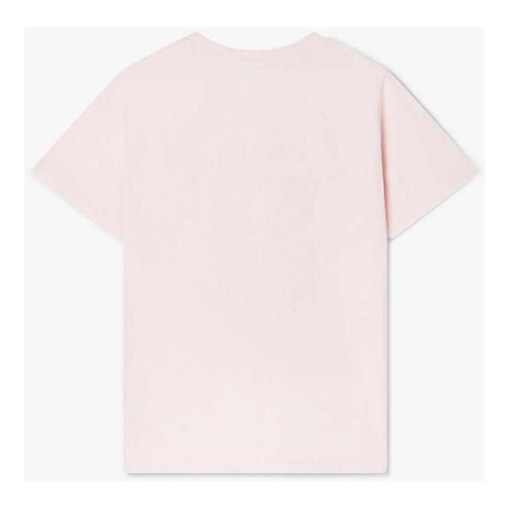 Back view of Casablanca pink cotton t-shirt, crew-neck, with tennis club print in subtle pale pink color and relaxed fit style.