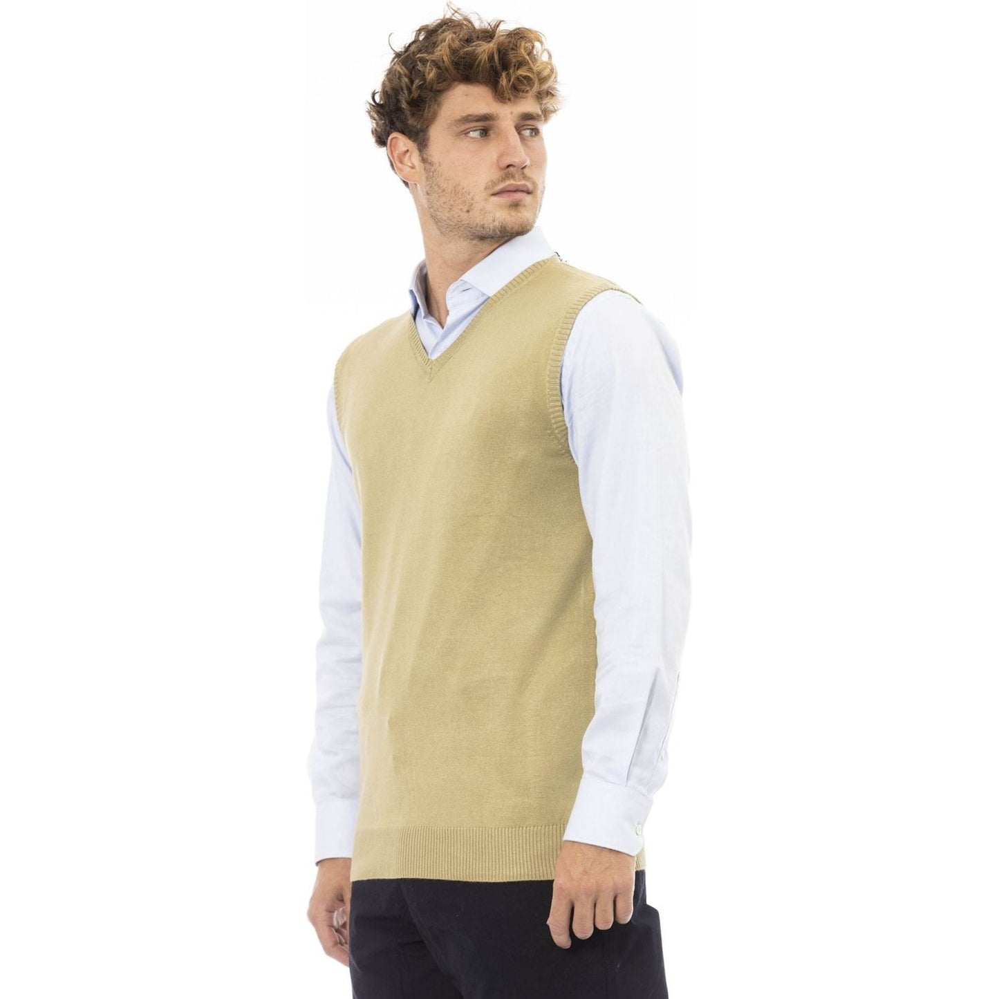 Alpha Studio Vest Vest Alpha Studio Tan