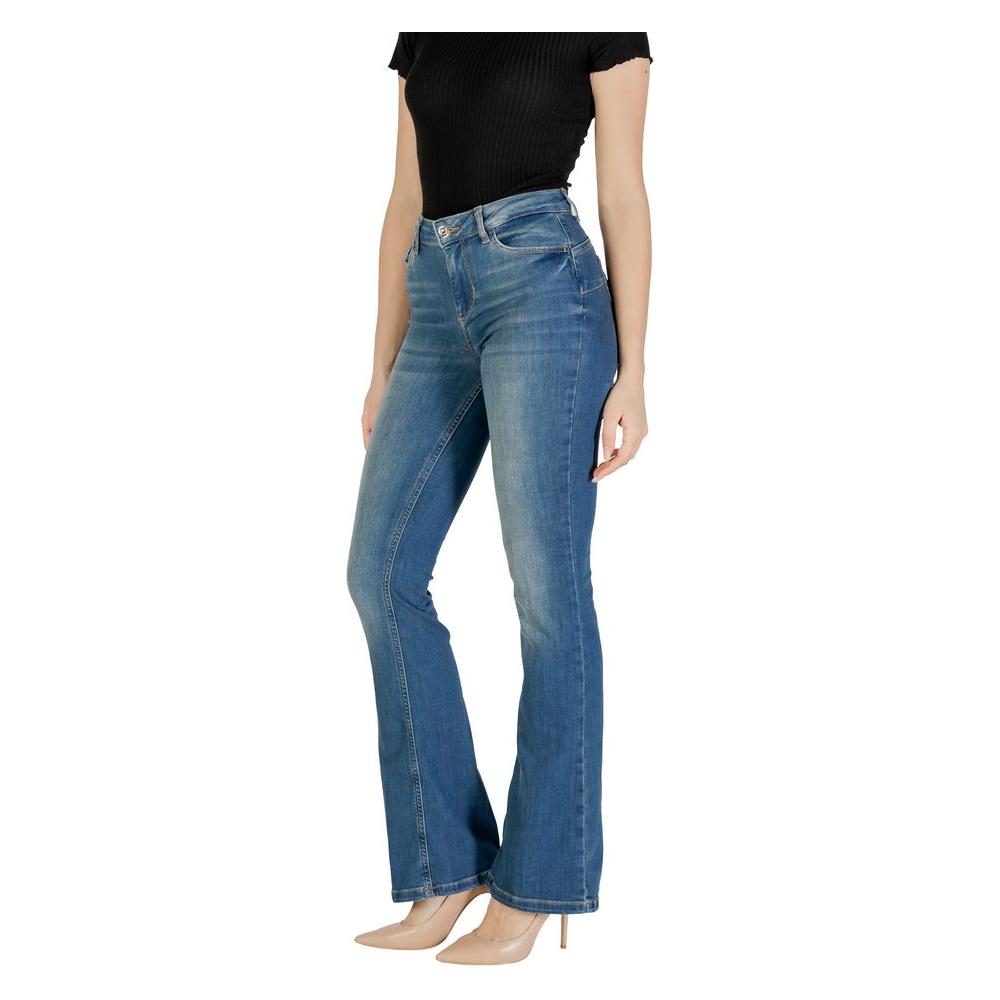 Liu Jo women's blue bootcut flared jeans, high-waist with elegant silhouette, comfortable cotton blend, modern casual wear.