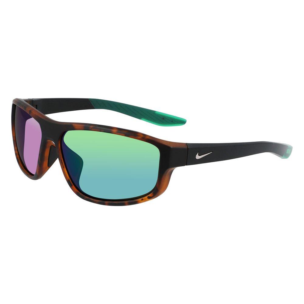 Nike Brown Injected Sunglasses with UV filter 3, featuring tortoise frame and multilayer lenses. Lens/Bridge/Temple: 62/14/130 mm.