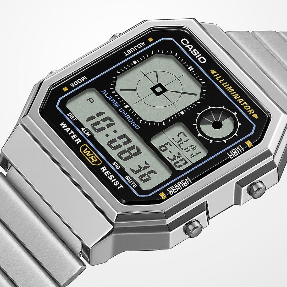 CASIO VINTAGE Mod. RETRO FUTURE EDGY COLLECTION - BLACK WATCHES CASIO COLLECTION & VINTAGE Light Gray