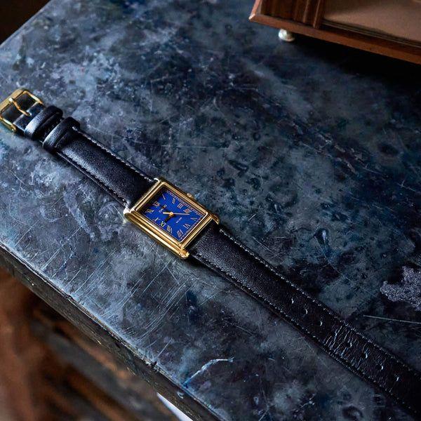 CASIO COLLECTION Mod. LADY TANK, GOLD, LEATHER - BLUE WATCHES CASIO COLLECTION & VINTAGE Dark Slate Gray