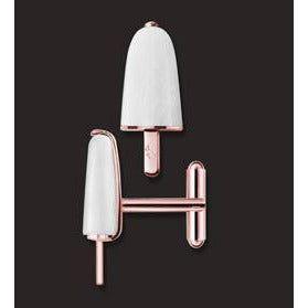 AMBROSINI JEWELS - GEMELLI ARGENTO 925° ghiacciolo finitura rosé pietra bianca Cufflinks AMBROSINI JEWELS Dark Slate Gray