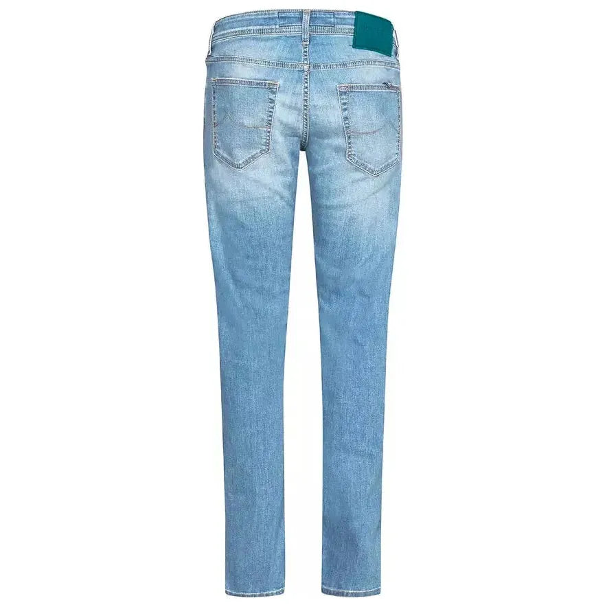 Light Blue Cotton Jeans & Pant Jacob Cohen Cadet Blue