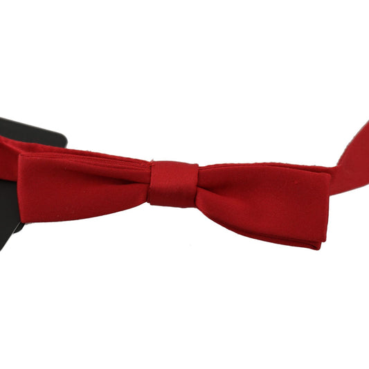 Dolce & Gabbana Elegant Red Silk Bow Tie Bow Tie Dolce & Gabbana Dark Red
