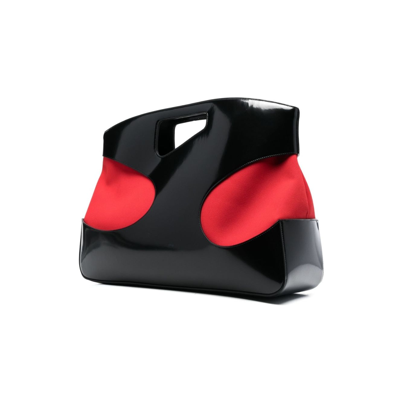Front view with bag zipped and handles upright.