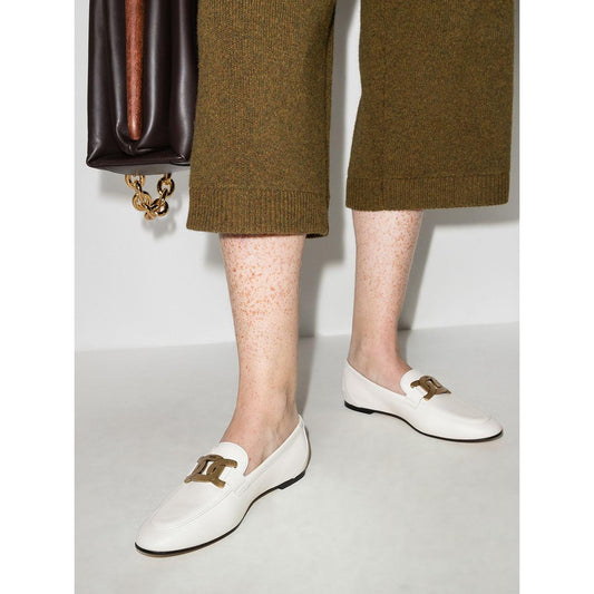 Tod's Flat shoes White Moccasins Tod'S Light Gray