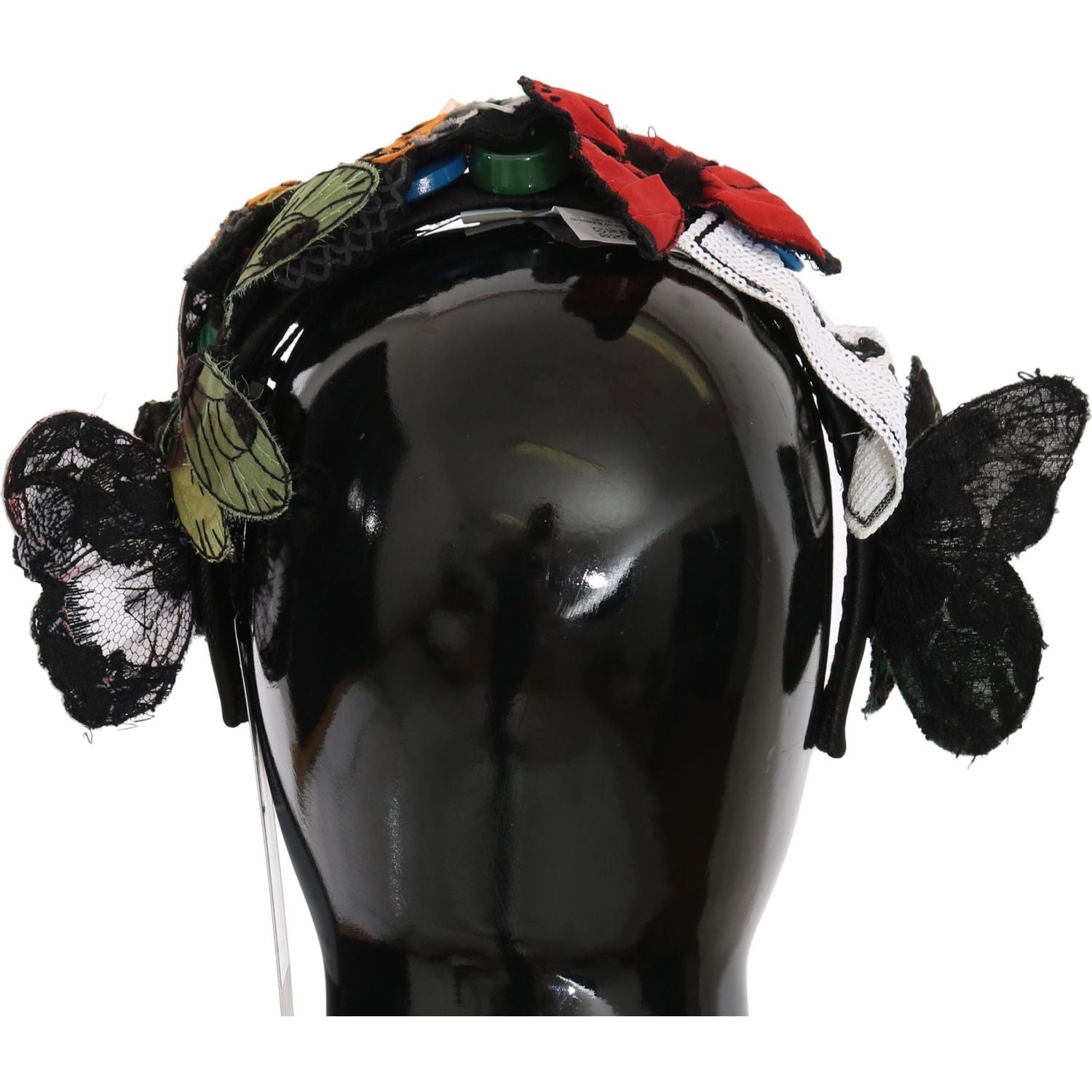 优雅花卉丝绸头带王冠