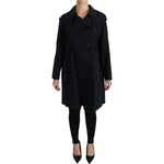 Dolce & Gabbana Coat Blue Cotton Women Trench Jacket JKT2495-36