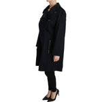 Dolce & Gabbana Coat Blue Cotton Women Trench Jacket JKT2495-36