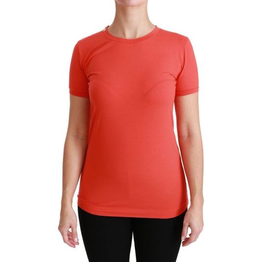 Dolce & Gabbana Elegant Red Crewneck Short Sleeve Tee Dolce & Gabbana Chocolate