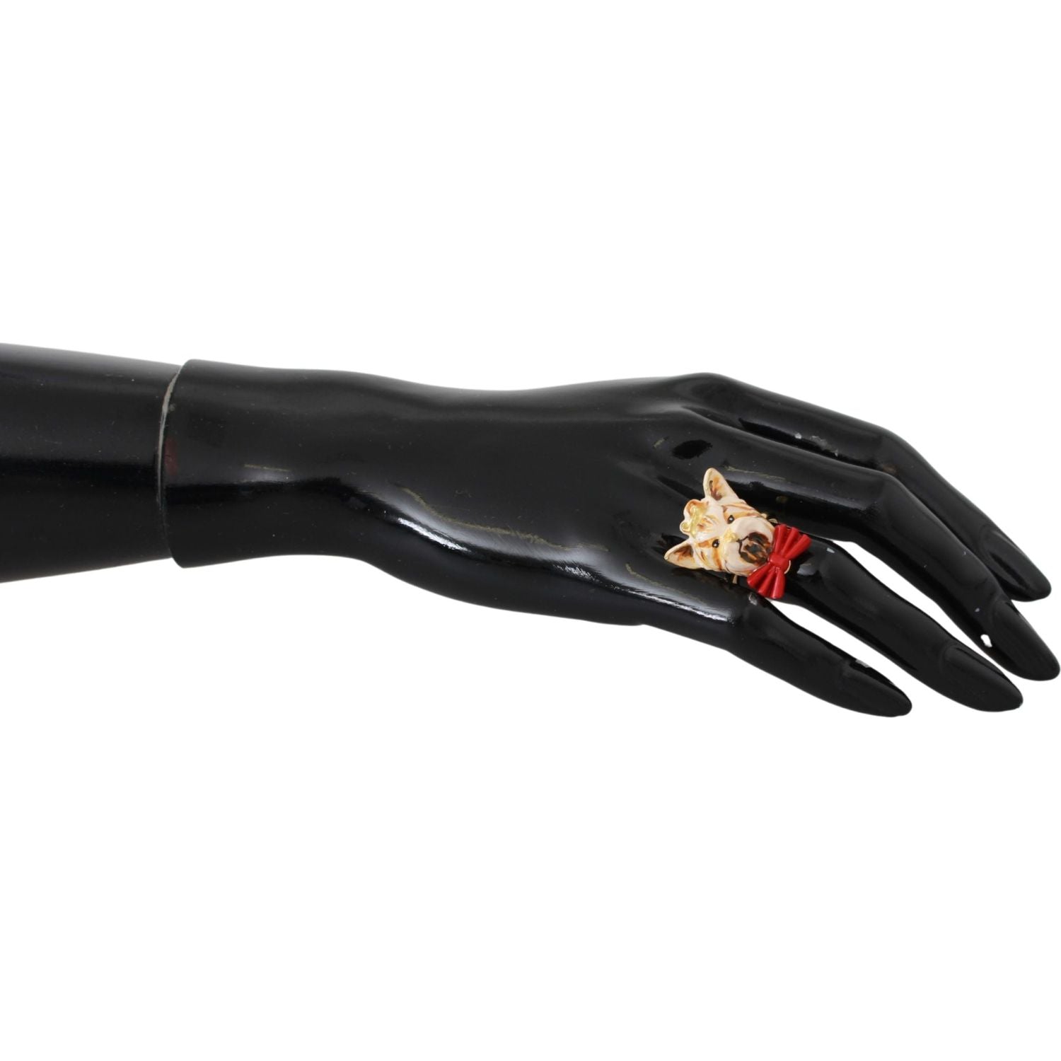 别致的犬形金色个性戒指