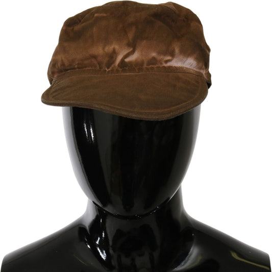 Costume National Costume National Elegant Brown Newsboy Hat HAT20002-57 1728,57 cm|S,67345645728,Accessories,Brown,Costume National,Hats - Women - Accessories,Material: Cotton Blend,New with tags,Women,Women - Accessories