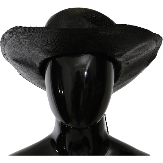 Costume National Black Wide Brim Cowboy Solid Hat Hat
