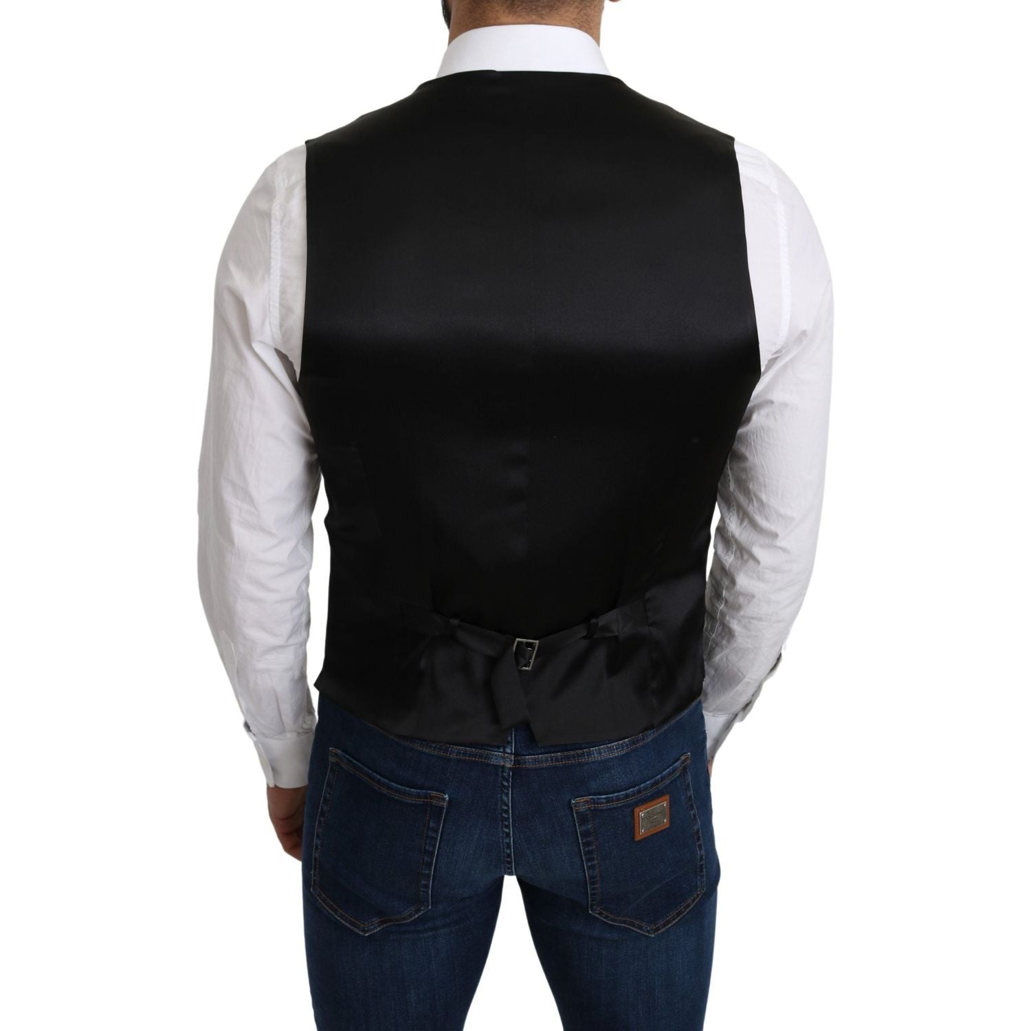 优雅丝绸正式灰色背心