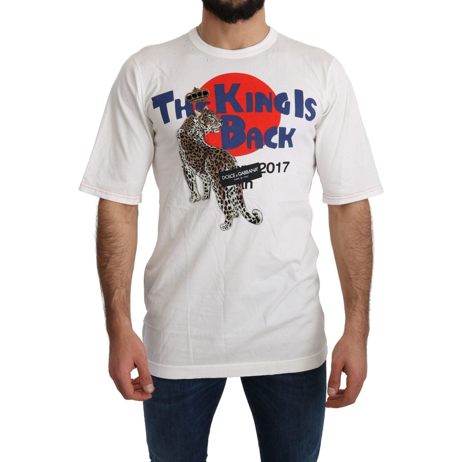 时尚豹纹修身 T 恤