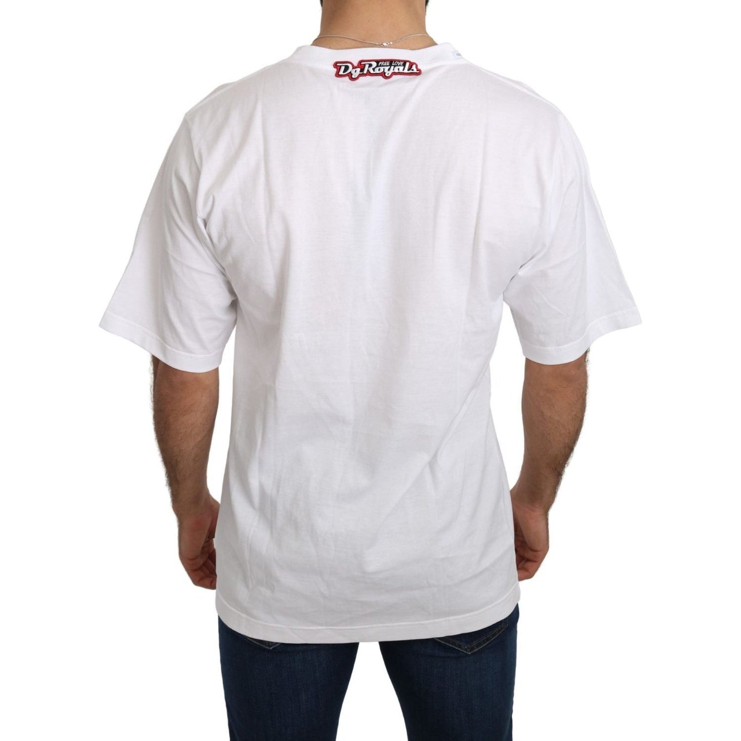 Dolce & Gabbana White Love Panda Print Top T-shirt