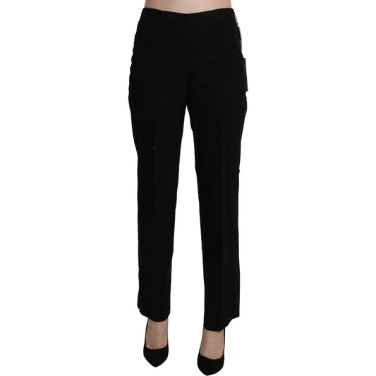 BENCIVENGA Elegant High Waist Straight Black Pants Jeans & Pants BENCIVENGA Black
