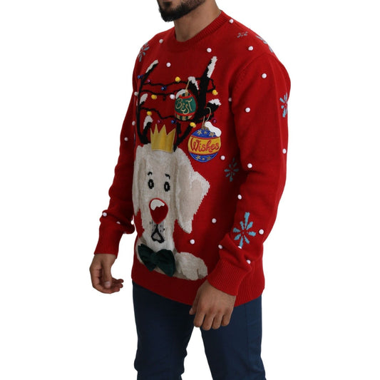 Dolce & Gabbana Elegant Christmas Cashmere Sweater Dolce & Gabbana Saddle Brown