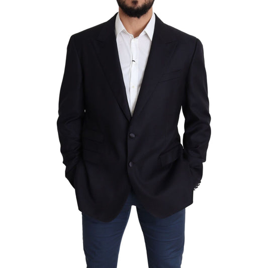 Dolce & Gabbana Elegant Black Virgin Wool Men's Blazer Dolce & Gabbana Black