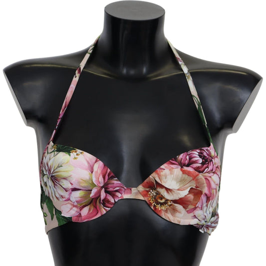 Dolce & Gabbana Floral Elegance Elastic Bikini Top Dolce & Gabbana Rosy Brown