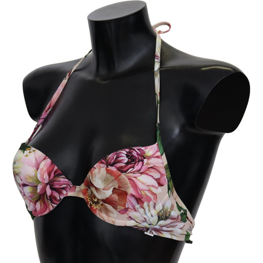 Dolce & Gabbana Floral Elegance Elastic Bikini Top Dolce & Gabbana Black