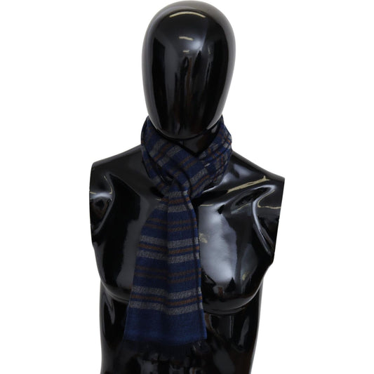 Missoni Chic Multicolor Wool Scarf Unisex Fringed Design Missoni Black