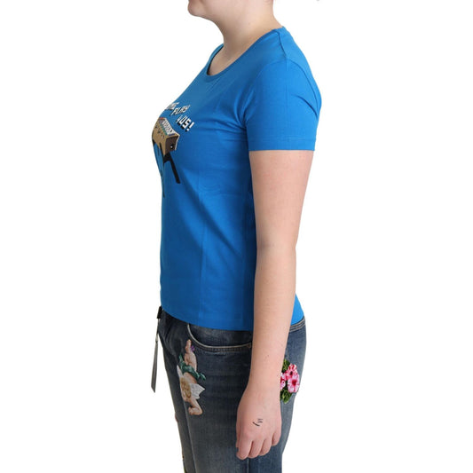 Chic Moschino Cotton Tee with Unique Print Moschino Tan