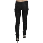 Costume National Black Low Waist Skinny Casual Denim Jeans PAN70724-26