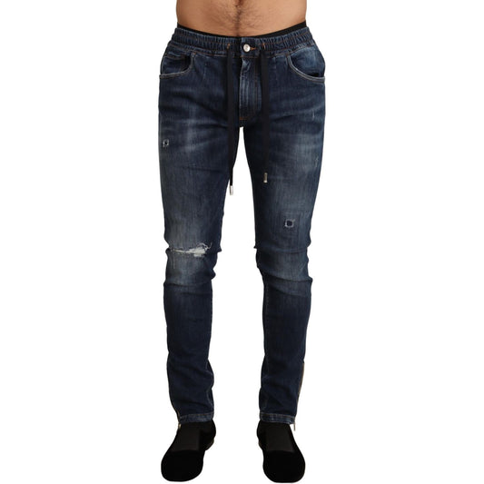Dolce & Gabbana Elegant Dark Blue Skinny Jeans Dolce & Gabbana Dark Slate Gray