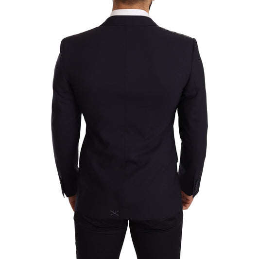 Dolce & Gabbana Elegant Navy Martini Blazer by Renowned Tailors Dolce & Gabbana Black