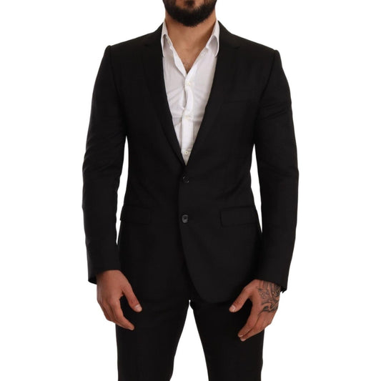 Dolce & Gabbana Elegant Slim Fit Martini Two-Piece Suit Suit Dolce & Gabbana Black