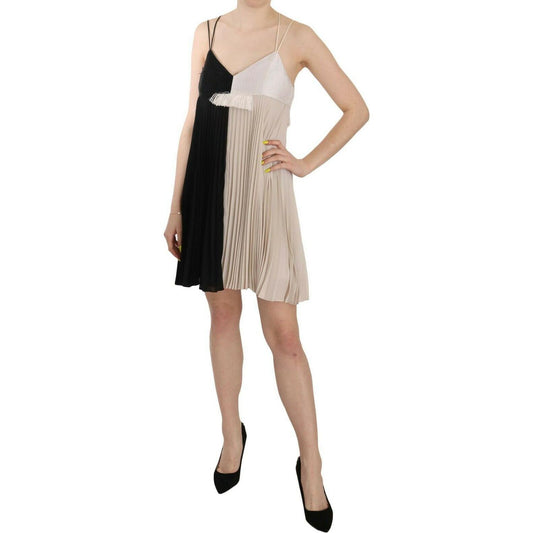 PINKO Chic Plunging A-Line Princess Mini Dress WOMAN DRESSES PINKO Rosy Brown