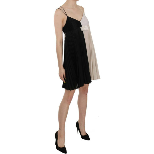 PINKO Chic Plunging A-Line Princess Mini Dress WOMAN DRESSES PINKO Rosy Brown
