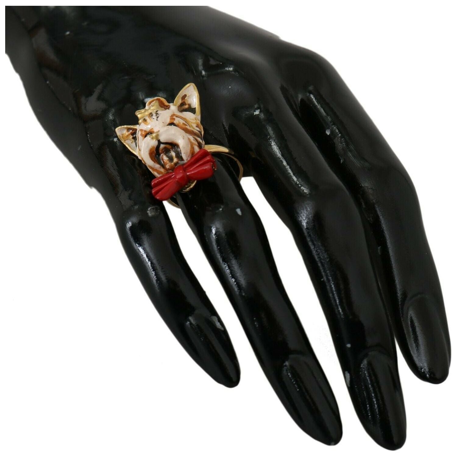 优雅犬形吊饰女士戒指