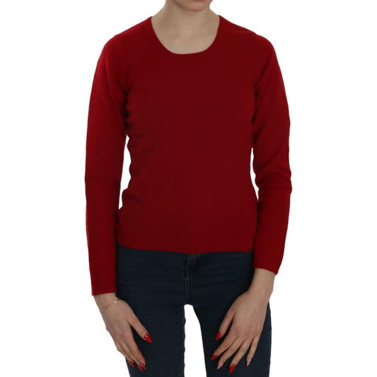 MILA SCHÖN Elegant Red Cashmere Pullover Blouse WOMAN SWEATERS MILA SCHÖN Dark Red