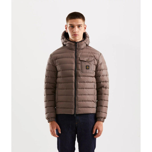 Refrigiwear Beige Nylon Men Jacket Refrigiwear Dark Slate Gray