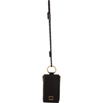 Dolce & Gabbana Elegant Black Leather Strapped Wallet WOMAN WALLETS Dolce & Gabbana Black