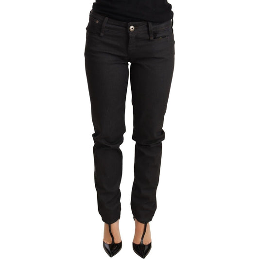 Ermanno Scervino Chic Black Low Waist Skinny Jeans Jeans & Pants Ermanno Scervino Black