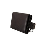 Dolce & Gabbana Black Leather Trifold Purse Belt Multi Kit Wallet VAS130144#