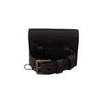 Dolce & Gabbana Black Leather Trifold Purse Belt Multi Kit Wallet VAS130144#