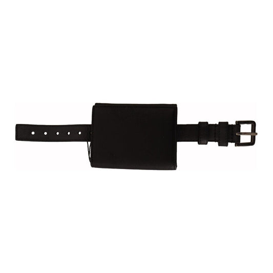 Dolce & Gabbana Elegant Black Leather Trifold Multi Kit Dolce & Gabbana Black