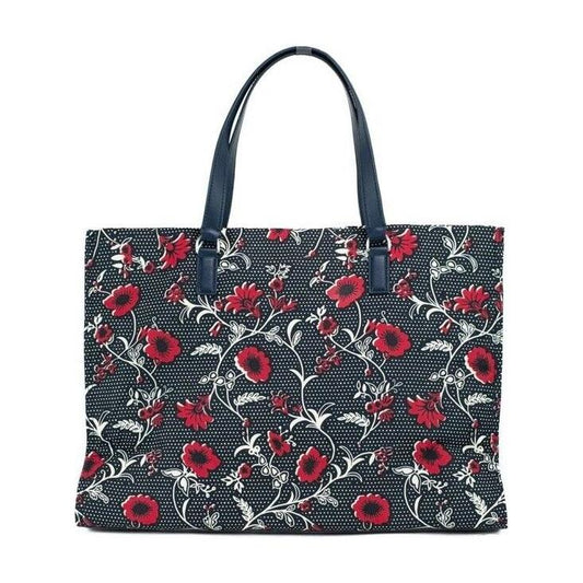 Tory Burch Medium Nylon Retro Batik Print Shoulder Tote Handbag WOMAN TOTES Tory Burch Dark Slate Gray