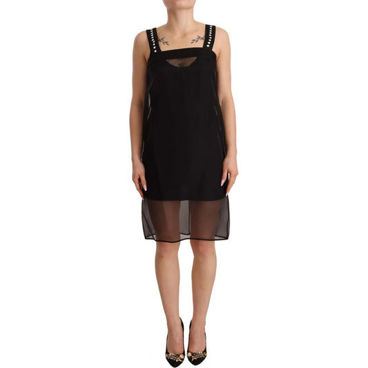 Dolce & Gabbana Elegant Sheath Mini Dress with Crystals Dolce & Gabbana Tan