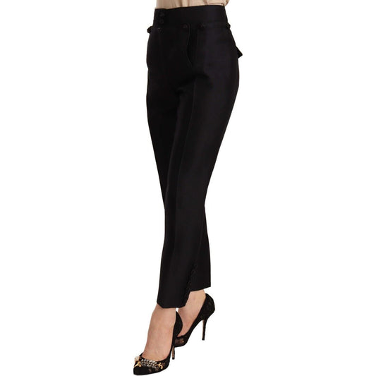 Dsquared² Chic High-Waist Cropped Trousers Dsquared² Black