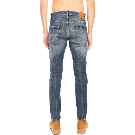 Dsquared² Navy Distressed 'Cool Guy Jean' Denim Pants Dsquared² Dim Gray